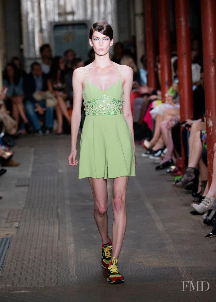 Kristina Salinovic featured in  the Boutique Moschino fashion show for Spring/Summer 2013