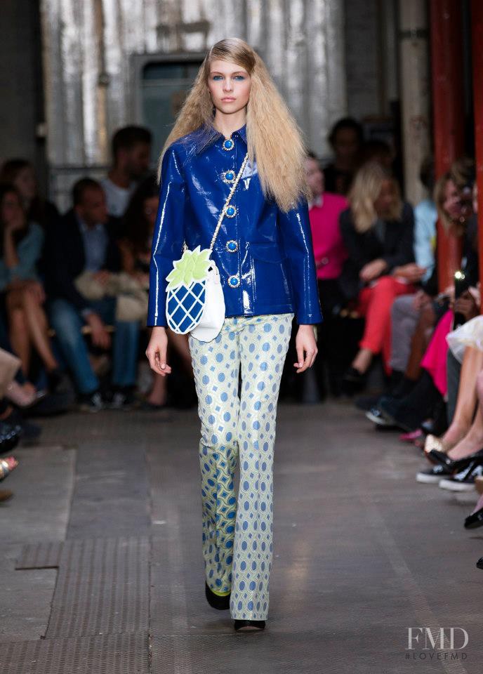 Amanda Nimmo featured in  the Boutique Moschino fashion show for Spring/Summer 2013