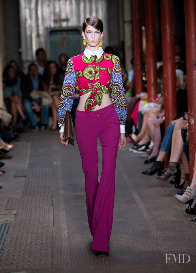 Kristina Salinovic featured in  the Boutique Moschino fashion show for Spring/Summer 2013