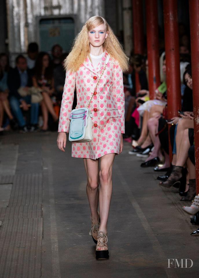 Maja Salamon featured in  the Boutique Moschino fashion show for Spring/Summer 2013