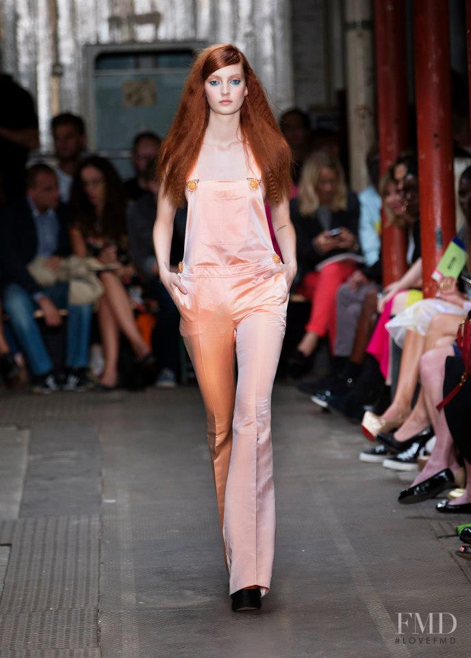 Codie Young featured in  the Boutique Moschino fashion show for Spring/Summer 2013