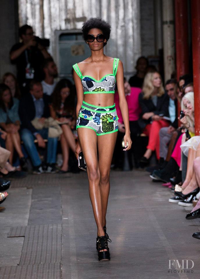 Roberta Narciso featured in  the Boutique Moschino fashion show for Spring/Summer 2013
