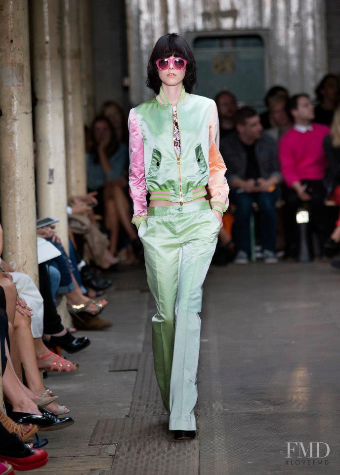 Mae Lapres featured in  the Boutique Moschino fashion show for Spring/Summer 2013