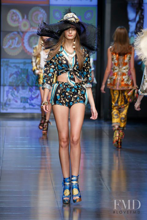 Kristina Romanova featured in  the D&G fashion show for Spring/Summer 2012