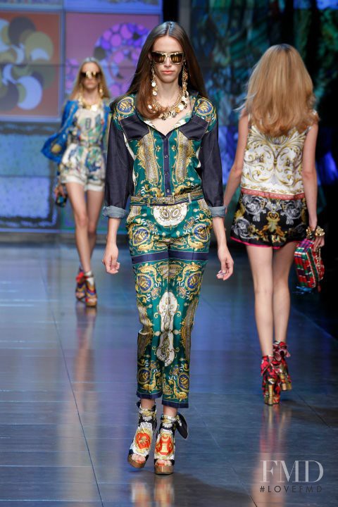 Georgia Hilmer featured in  the D&G fashion show for Spring/Summer 2012