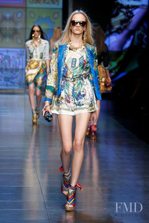 Daria Strokous featured in  the D&G fashion show for Spring/Summer 2012