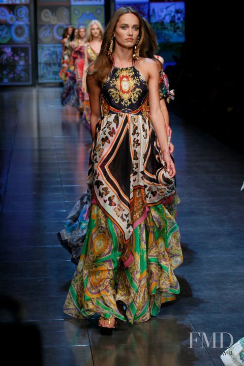 Karmen Pedaru featured in  the D&G fashion show for Spring/Summer 2012