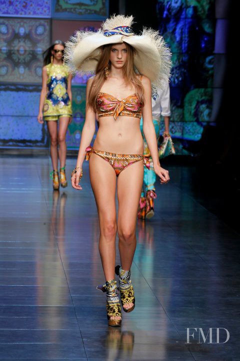 Caterina Ravaglia featured in  the D&G fashion show for Spring/Summer 2012