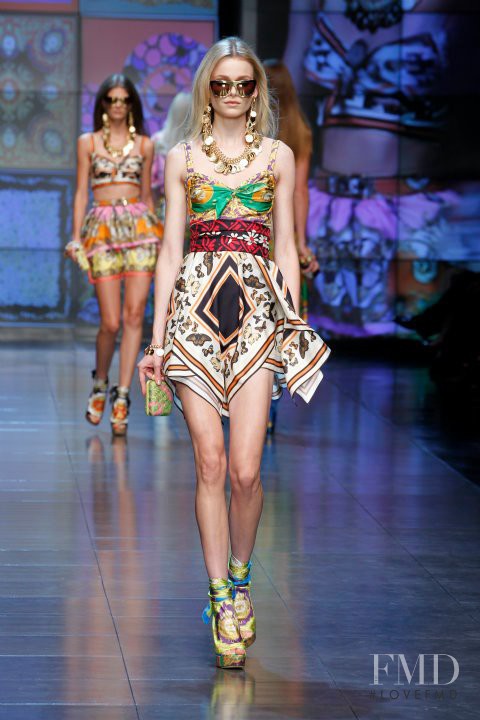 Karolina Mrozkova featured in  the D&G fashion show for Spring/Summer 2012