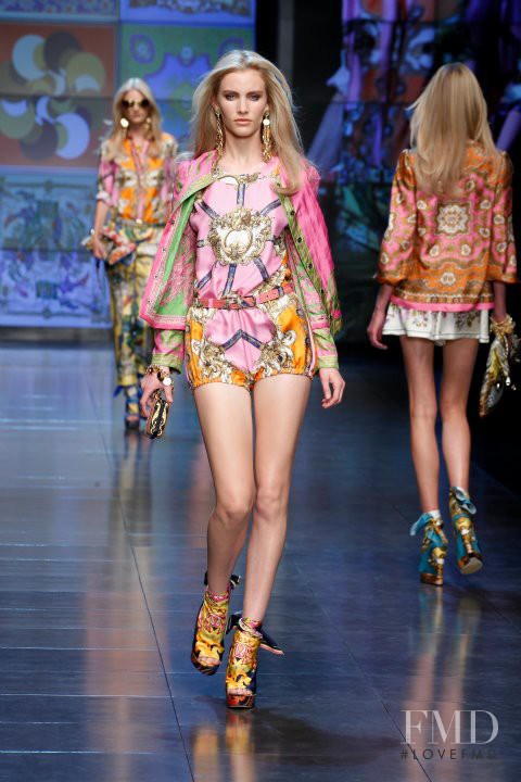 Emily Baker featured in  the D&G fashion show for Spring/Summer 2012