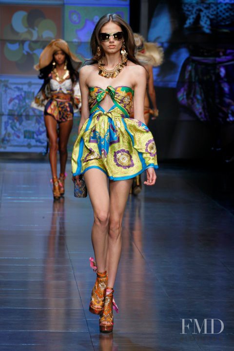 Aiste Kliveckaite featured in  the D&G fashion show for Spring/Summer 2012