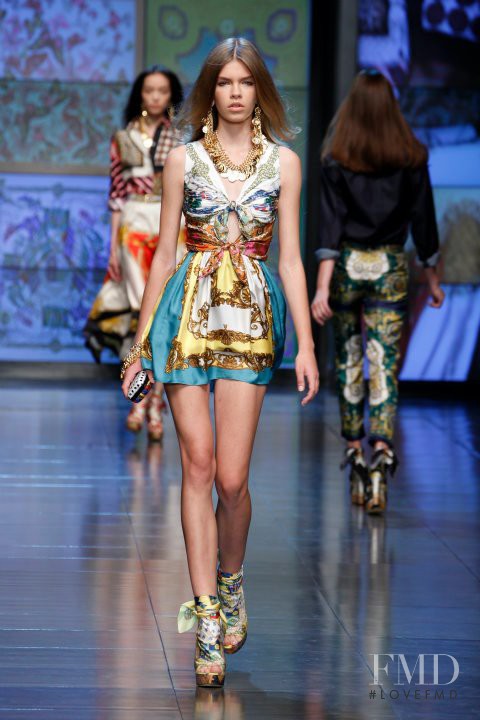 Valerija Sestic featured in  the D&G fashion show for Spring/Summer 2012