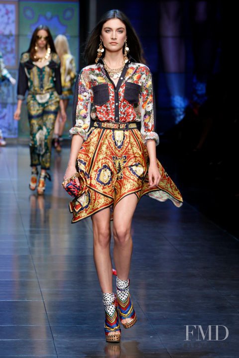 Jacquelyn Jablonski featured in  the D&G fashion show for Spring/Summer 2012