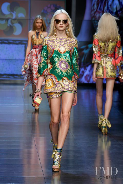 Ginta Lapina featured in  the D&G fashion show for Spring/Summer 2012