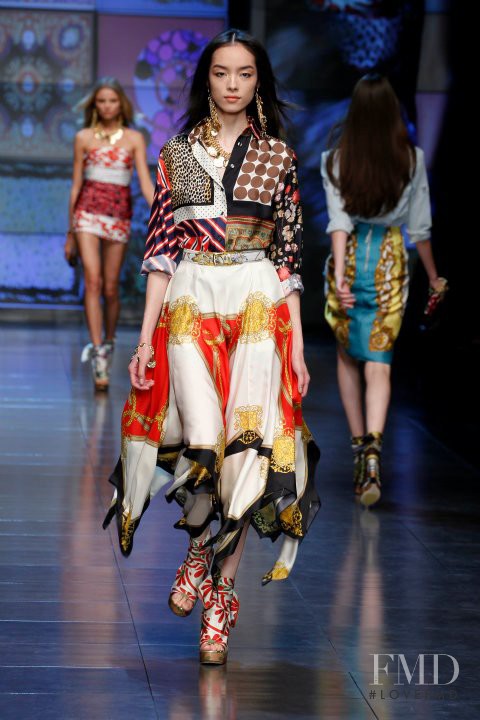 Fei Fei Sun featured in  the D&G fashion show for Spring/Summer 2012