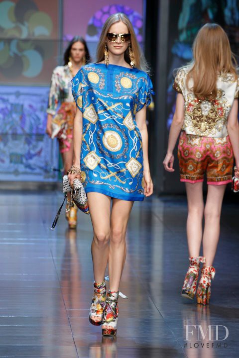 Mirte Maas featured in  the D&G fashion show for Spring/Summer 2012