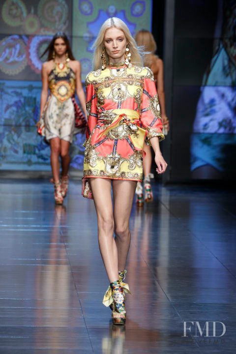 Melissa Tammerijn featured in  the D&G fashion show for Spring/Summer 2012