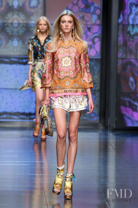 Sigrid Agren featured in  the D&G fashion show for Spring/Summer 2012