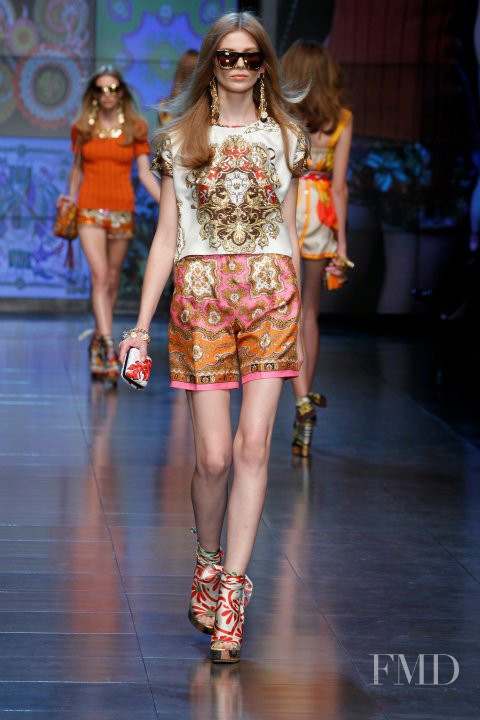 Monika Sawicka featured in  the D&G fashion show for Spring/Summer 2012