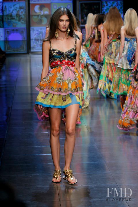 Kendra Spears featured in  the D&G fashion show for Spring/Summer 2012