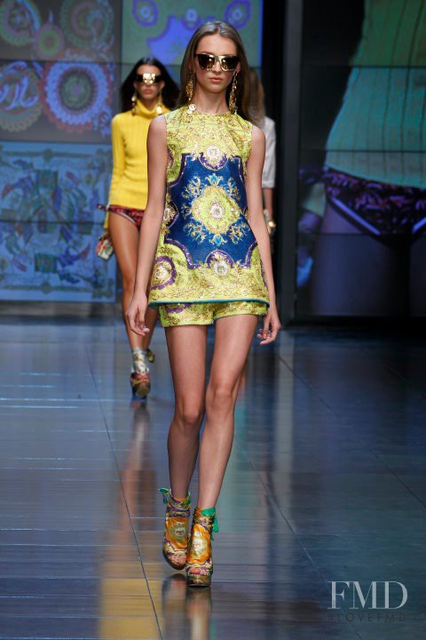 Daga Ziober featured in  the D&G fashion show for Spring/Summer 2012