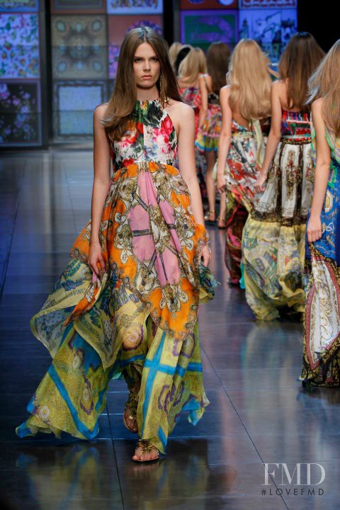 Caroline Brasch Nielsen featured in  the D&G fashion show for Spring/Summer 2012