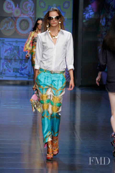 Julia Ivanyuk featured in  the D&G fashion show for Spring/Summer 2012