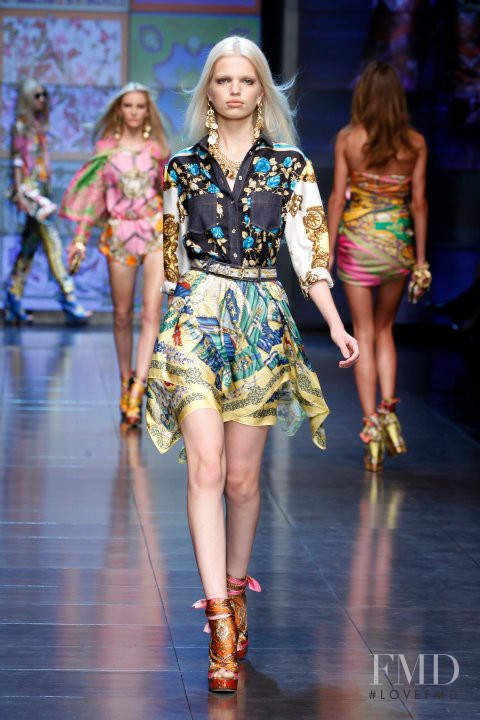 Daphne Groeneveld featured in  the D&G fashion show for Spring/Summer 2012
