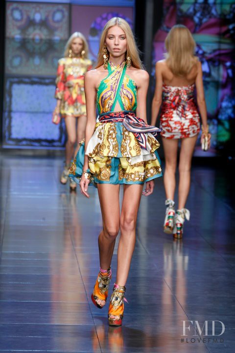 Vika Falileeva featured in  the D&G fashion show for Spring/Summer 2012