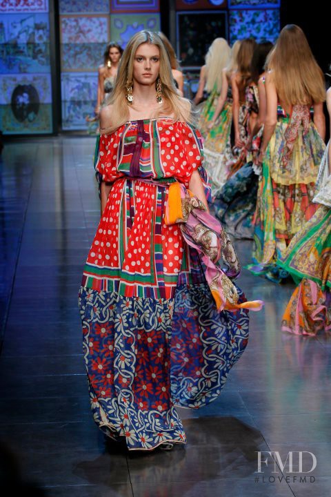 Sigrid Agren featured in  the D&G fashion show for Spring/Summer 2012