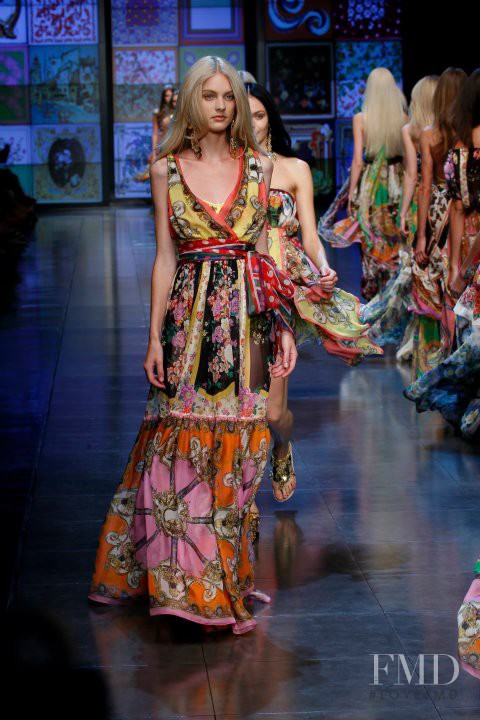 Patricia van der Vliet featured in  the D&G fashion show for Spring/Summer 2012
