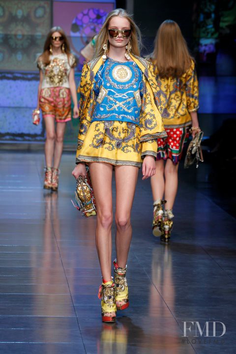 Maud Welzen featured in  the D&G fashion show for Spring/Summer 2012