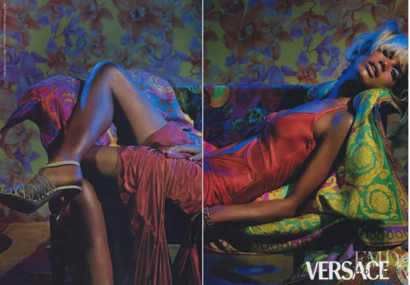 Rianne ten Haken featured in  the Versace advertisement for Spring/Summer 2004