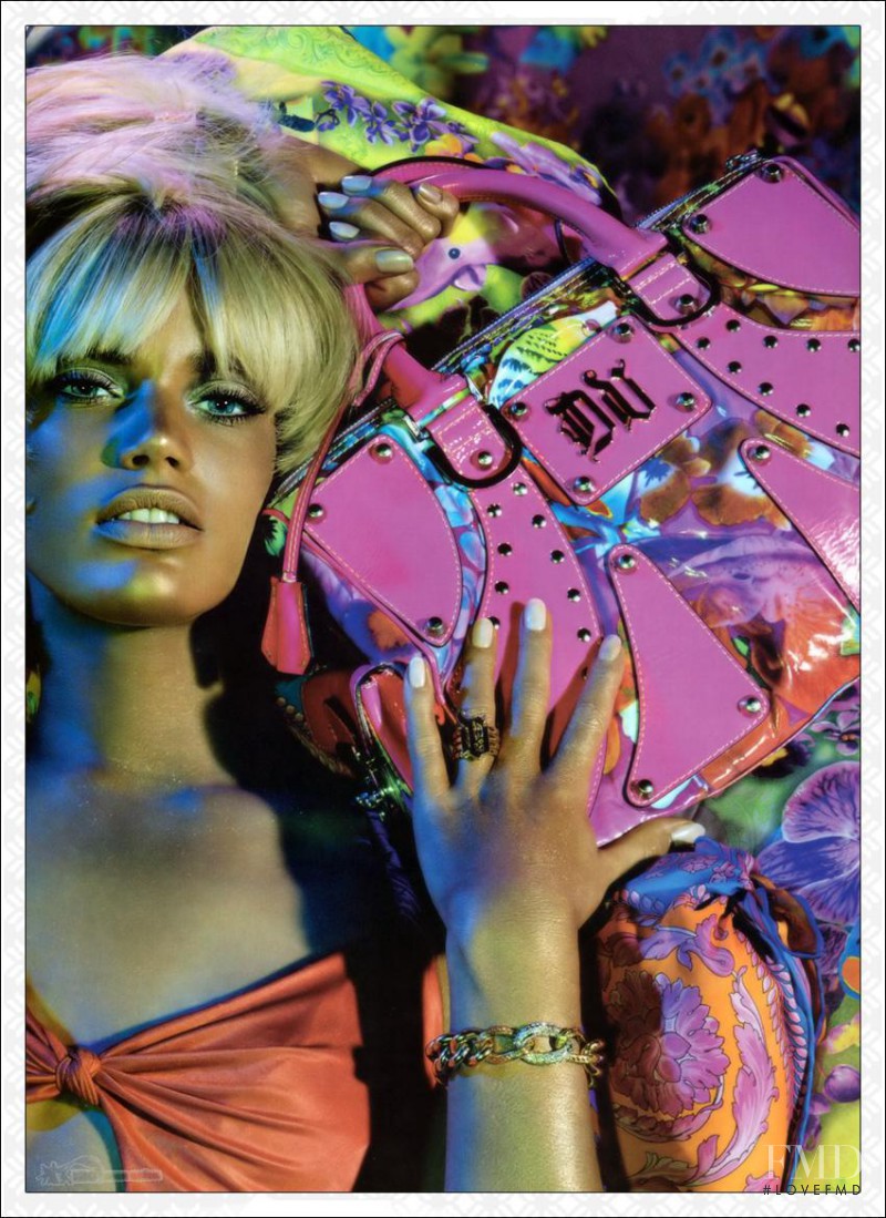 Rianne ten Haken featured in  the Versace advertisement for Spring/Summer 2004