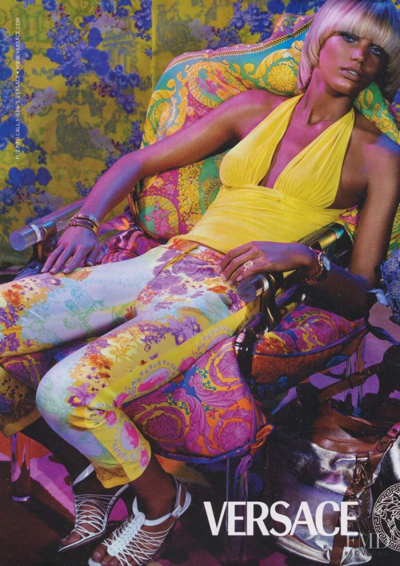 Rianne ten Haken featured in  the Versace advertisement for Spring/Summer 2004