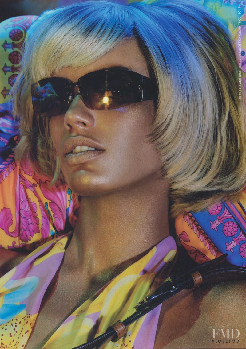 Rianne ten Haken featured in  the Versace advertisement for Spring/Summer 2004