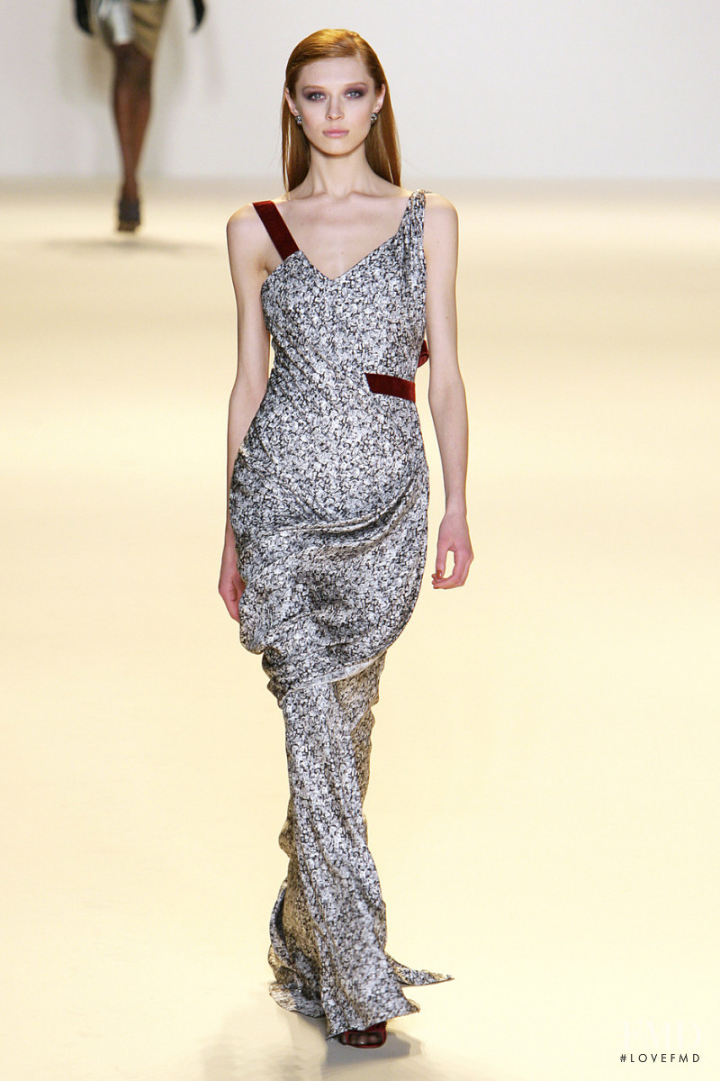 Olga Sherer featured in  the Carolina Herrera fashion show for Autumn/Winter 2010