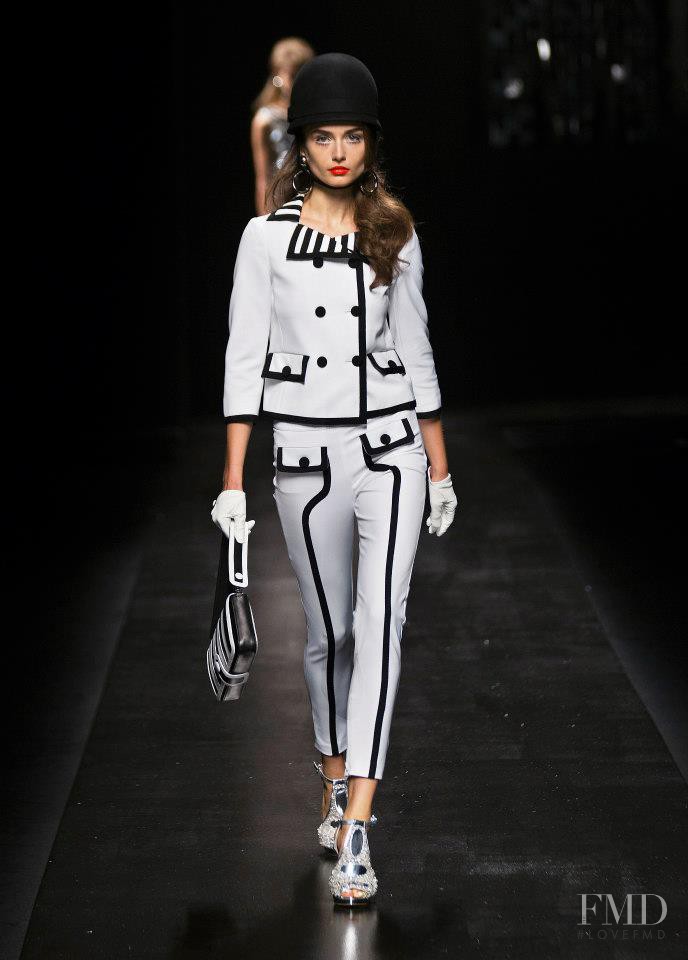 Andreea Diaconu featured in  the Moschino fashion show for Spring/Summer 2013