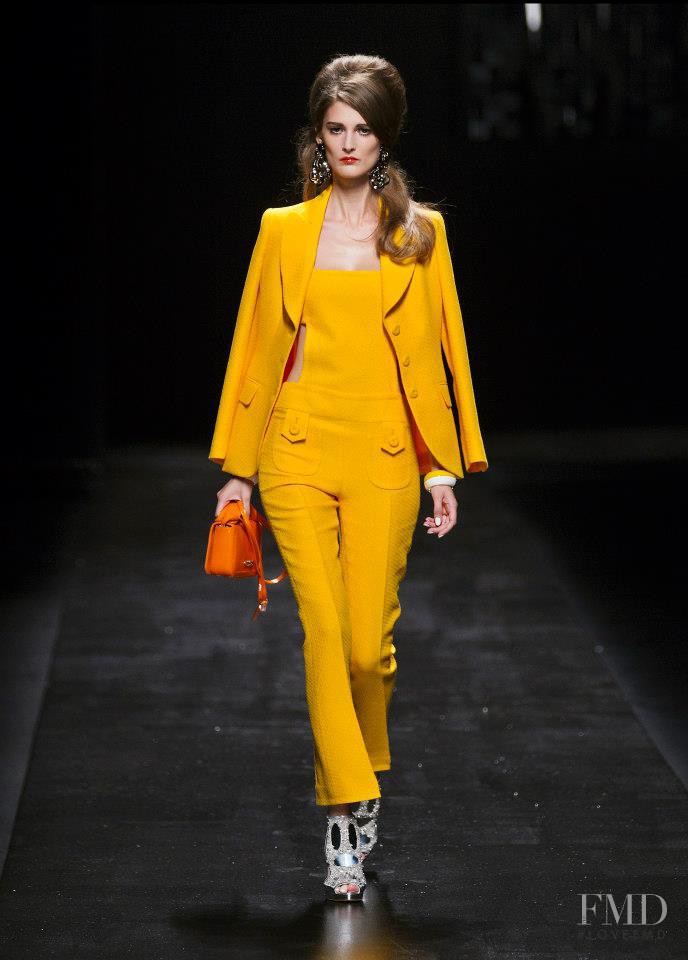 Marie Piovesan featured in  the Moschino fashion show for Spring/Summer 2013