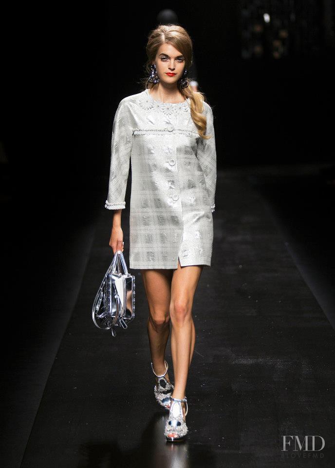 Mirte Maas featured in  the Moschino fashion show for Spring/Summer 2013