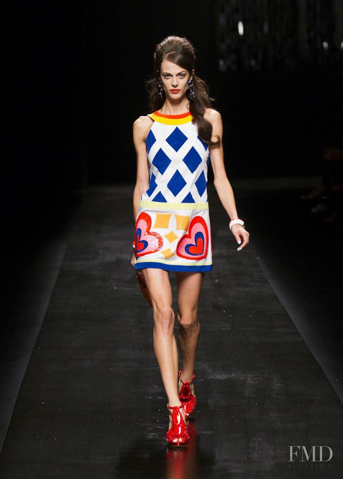 Aymeline Valade featured in  the Moschino fashion show for Spring/Summer 2013