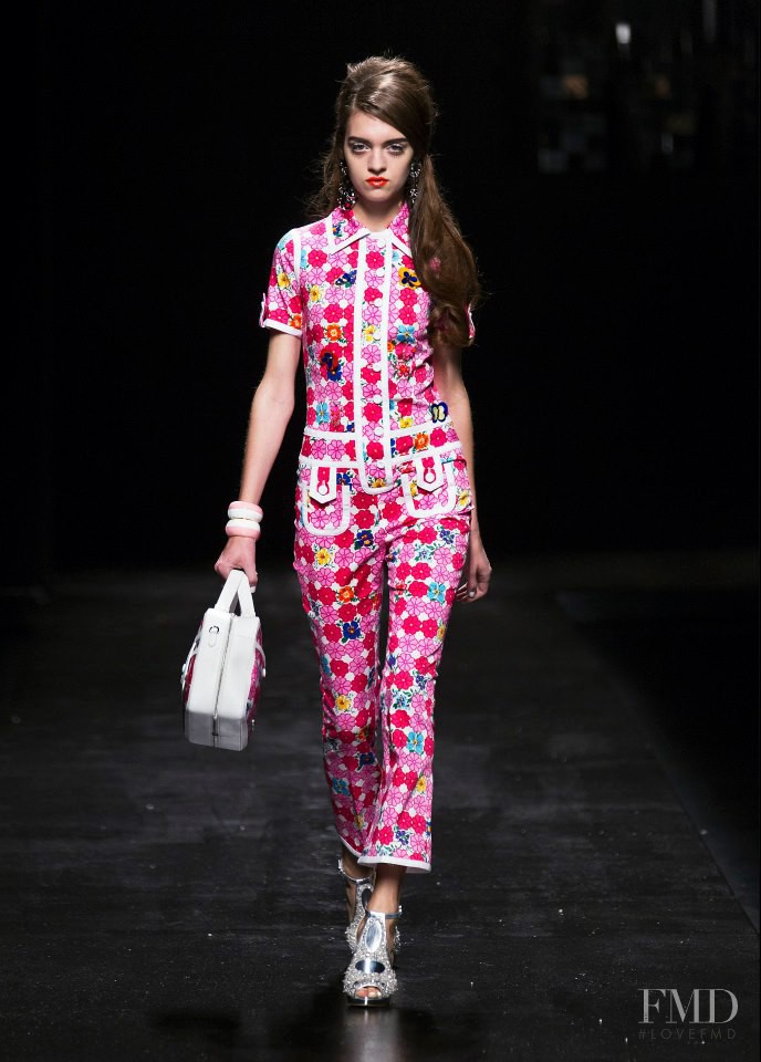 Magda Laguinge featured in  the Moschino fashion show for Spring/Summer 2013