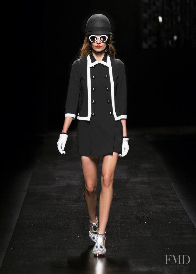 Nadja Bender featured in  the Moschino fashion show for Spring/Summer 2013