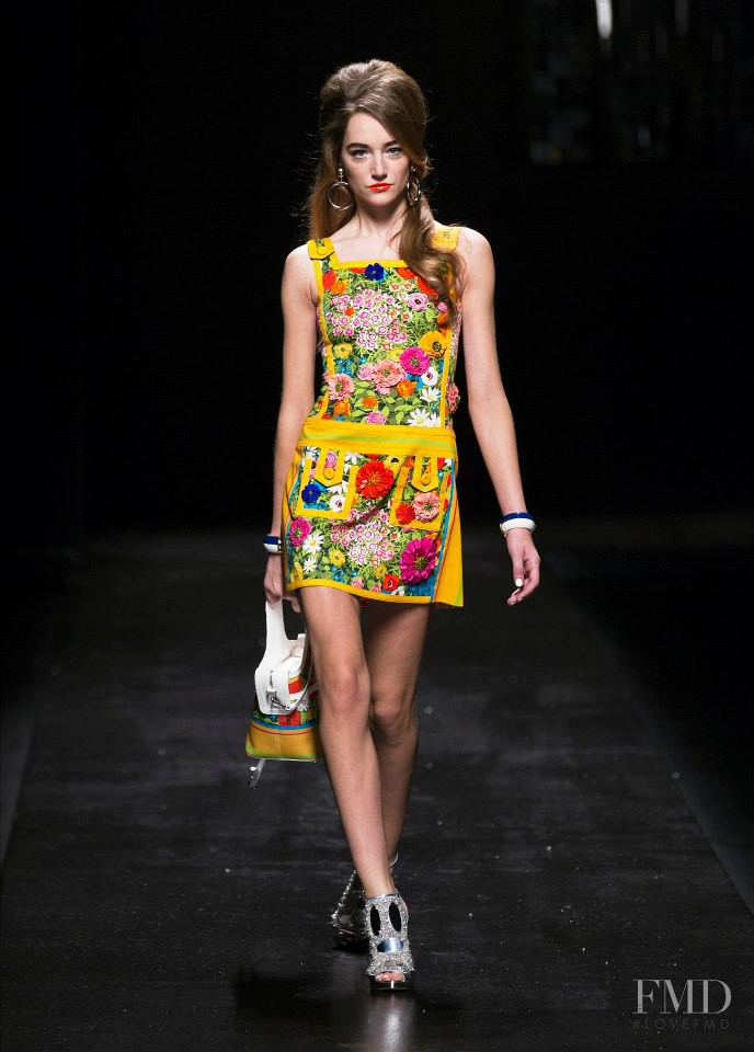 Joséphine Le Tutour featured in  the Moschino fashion show for Spring/Summer 2013