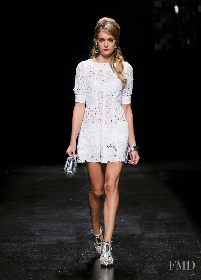 Ophelie Rupp featured in  the Moschino fashion show for Spring/Summer 2013