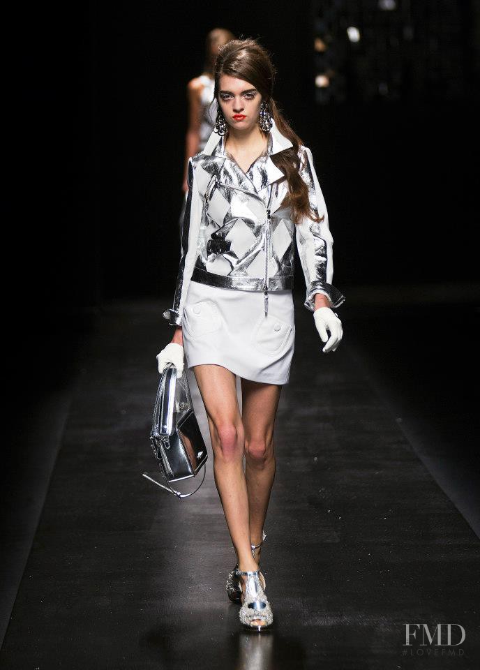Magda Laguinge featured in  the Moschino fashion show for Spring/Summer 2013
