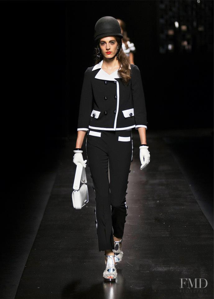 Othilia Simon featured in  the Moschino fashion show for Spring/Summer 2013