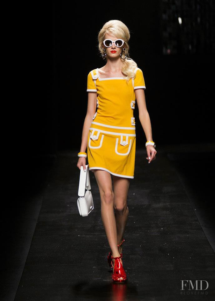 Daria Strokous featured in  the Moschino fashion show for Spring/Summer 2013