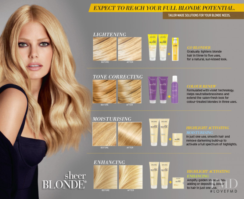 Tori Praver featured in  the John Frieda advertisement for Spring/Summer 2012