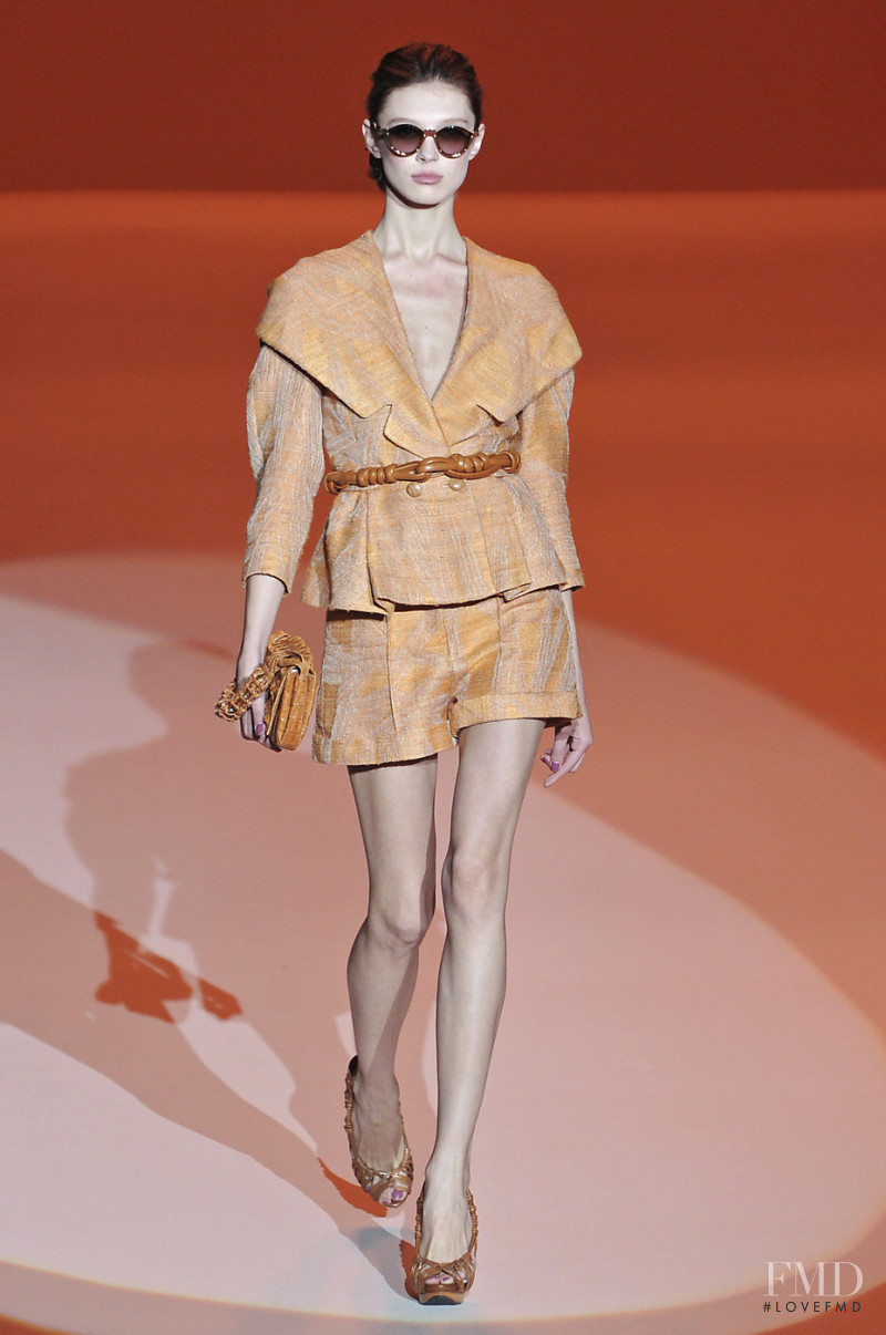 Olga Sherer featured in  the Carolina Herrera fashion show for Spring/Summer 2010